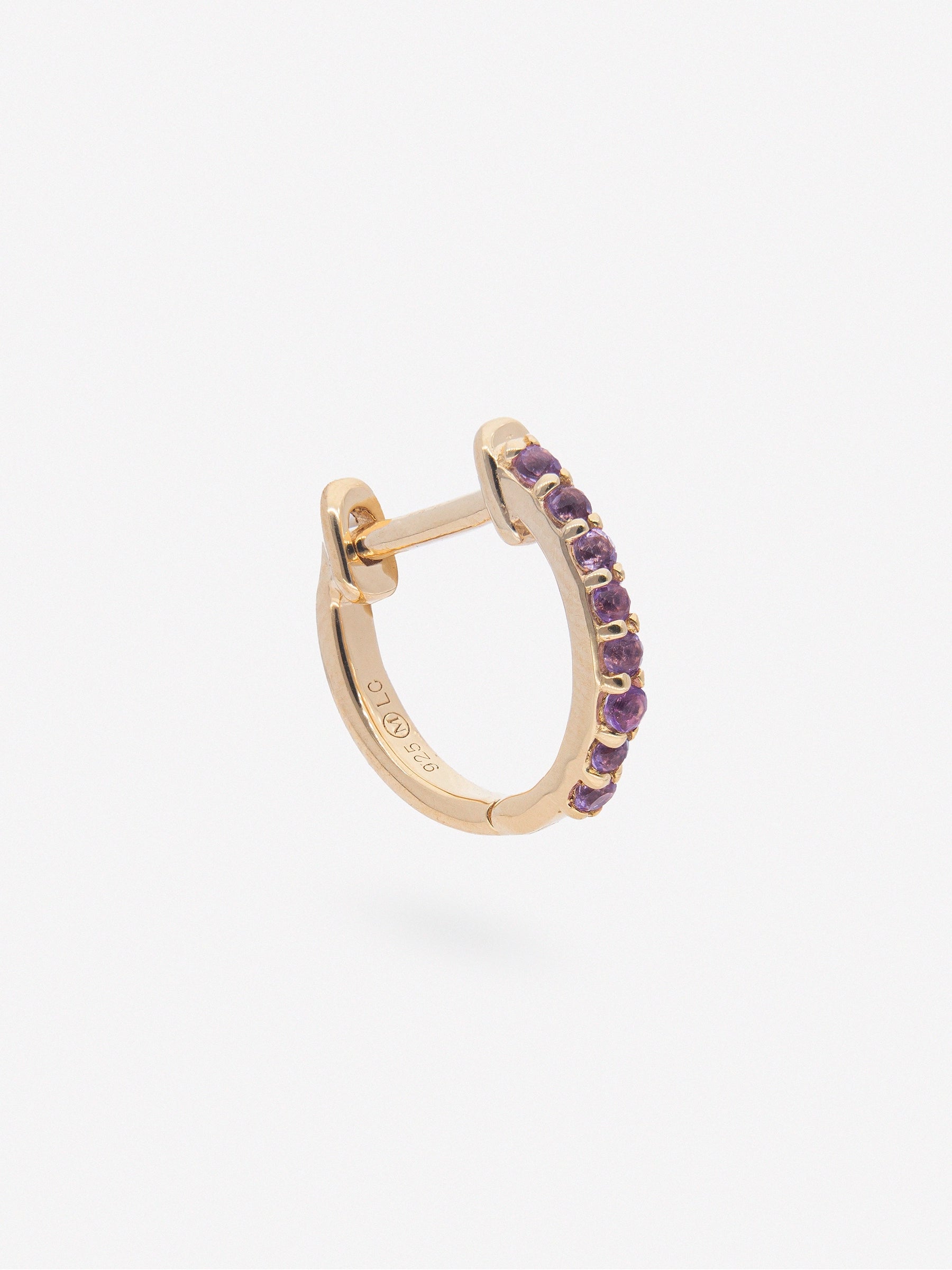 Einzelner Amethyst-Ohrring