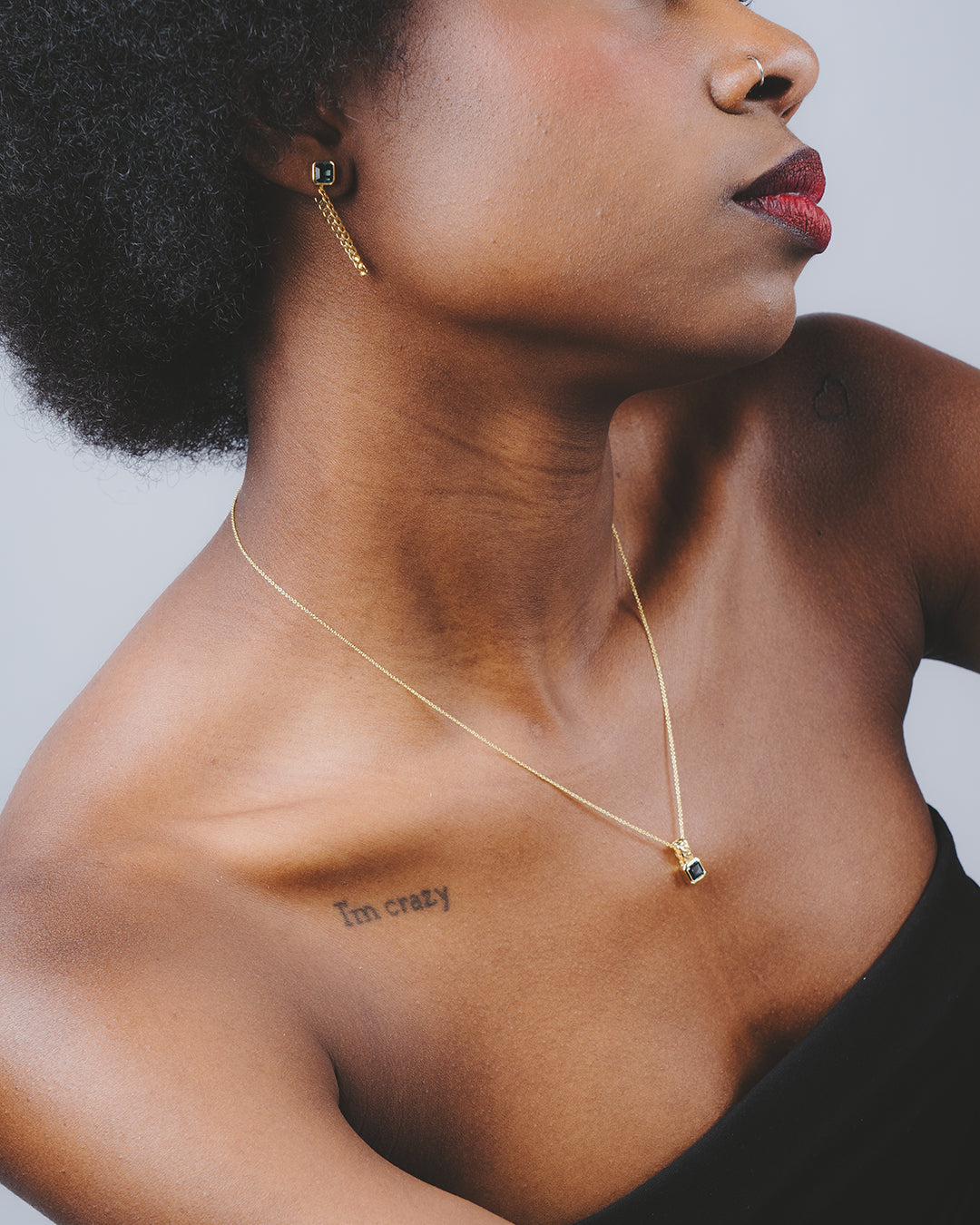 Modelo con el collar puesto