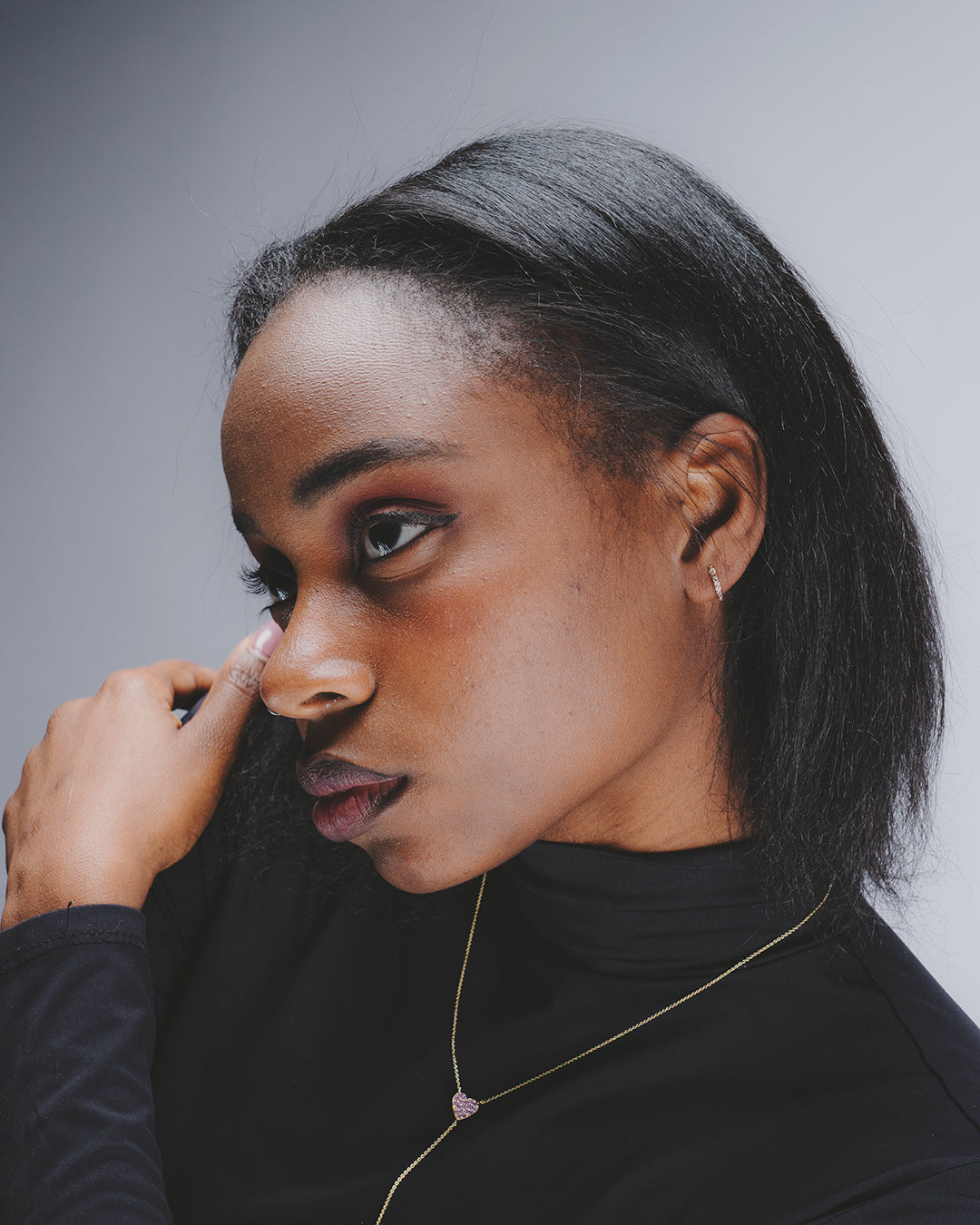 Einzelner Amethyst-Ohrring