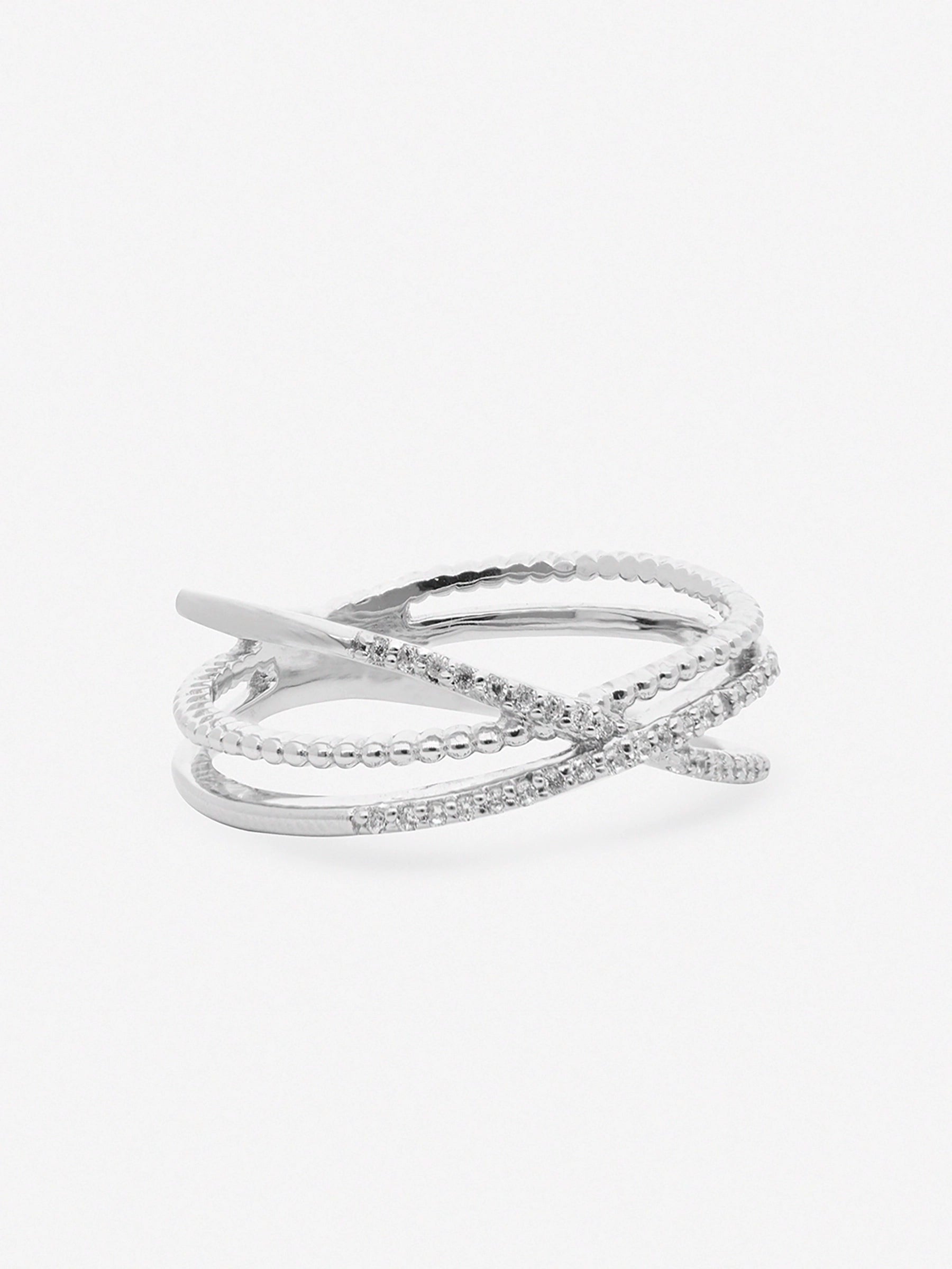 Anillo Criss Cross Plata