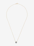 Collar Circular con Esmalte Azul y Topacio Blanco