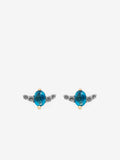 Pendientes Botón Topacio Azul London | STORIA Jewels